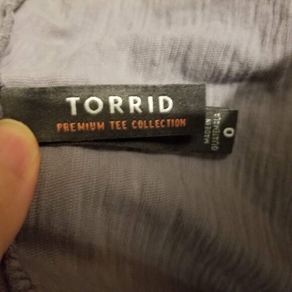 Torrid Premium Grey Scoop Neck Tank Top Tee Sz 0X - Picture 6 of 7